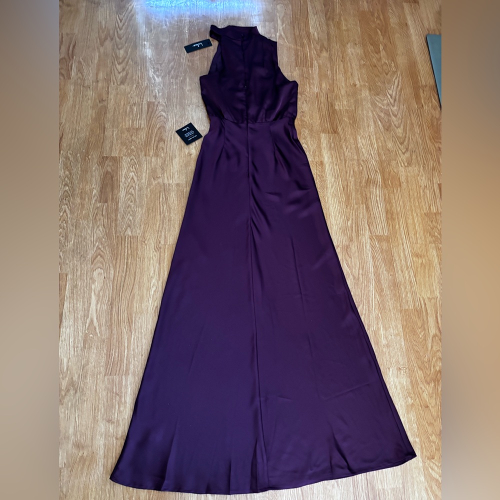 Lulus Distinctive Charm Purple Satin Asymmetrical Maxi Dress Size XS - Picture 3 of 17